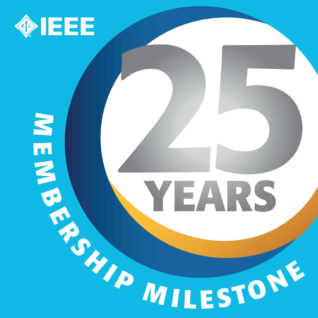 IEEE 25 Years member milestone